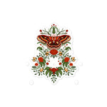 Red Rose Moth Digital Bubble-free stickers