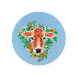 Floral Cow Print Bubble-free stickers