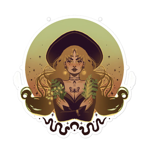 Autumn Earth Witch Bubble-free stickers