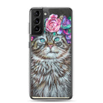 Flower Crown Cat Samsung Case