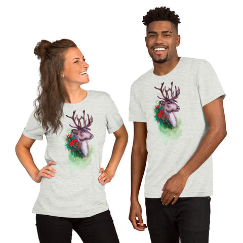 Christmas Reindeer Short-Sleeve Unisex T-Shirt